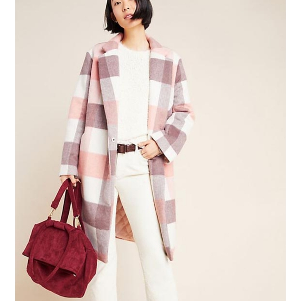 Anthropologie Six Crisp Days Linda Plaid Coat
